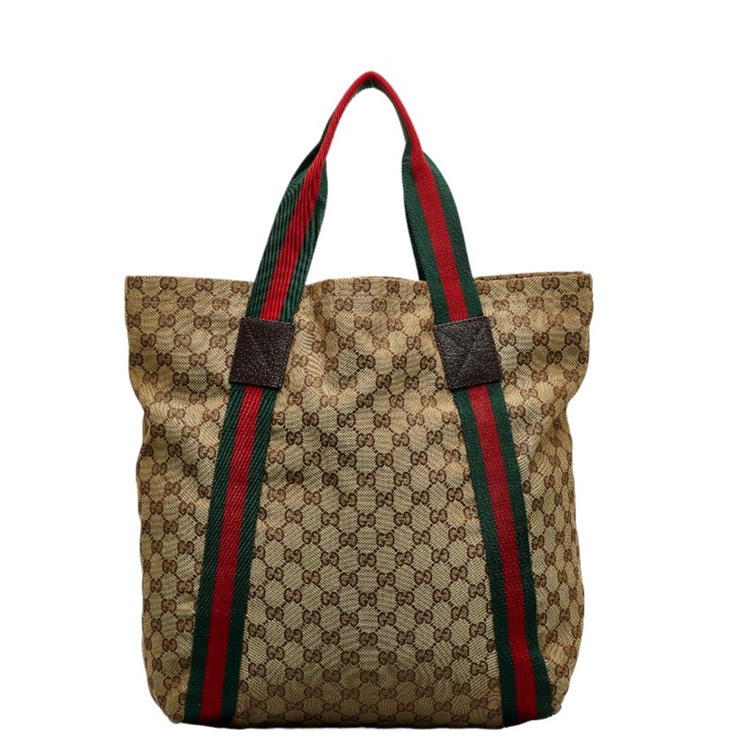 GUCCI グッチ トートバッグ キャンバス シェリーライン - トートバッグ