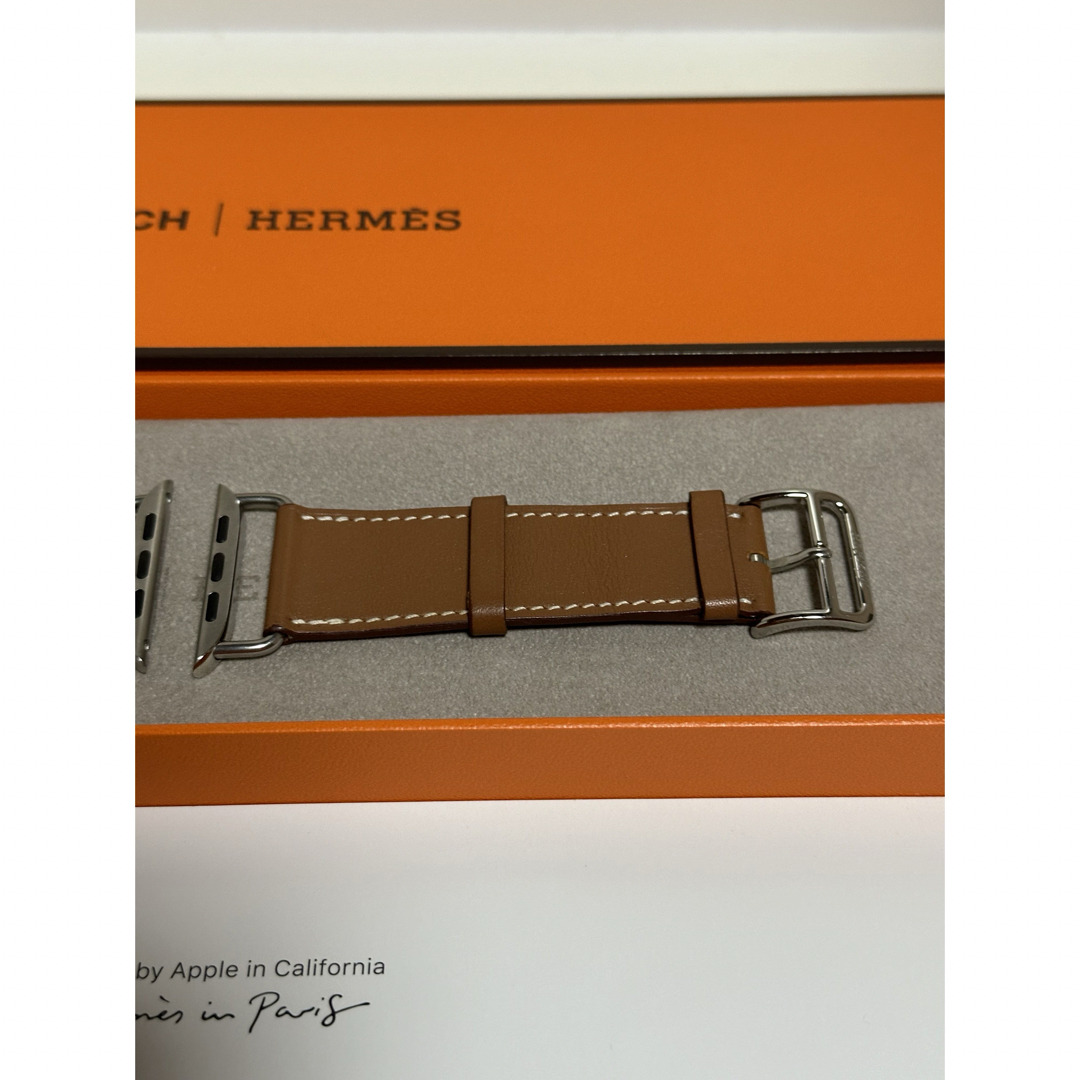 Hermes - apple watch専用 hermes レザーストラップ 45mm対応ゴールド