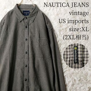 ノーティカ(NAUTICA)のビンテージ US輸入 NAUTICA JEANS 長袖シャツ チェック柄 2XL(シャツ)