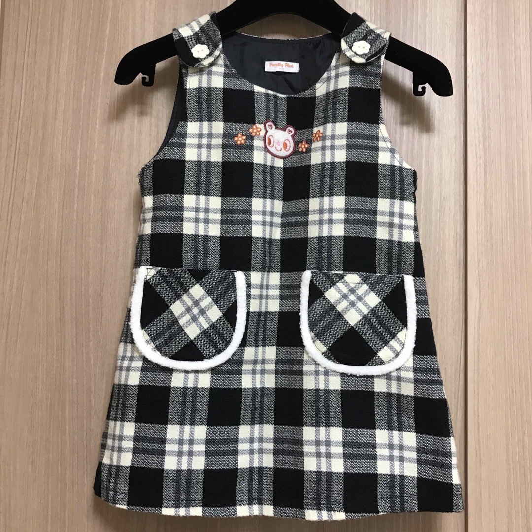 Family Plat  110cm チェック　ワンピース キッズ/ベビー/マタニティのキッズ服女の子用(90cm~)(ワンピース)の商品写真