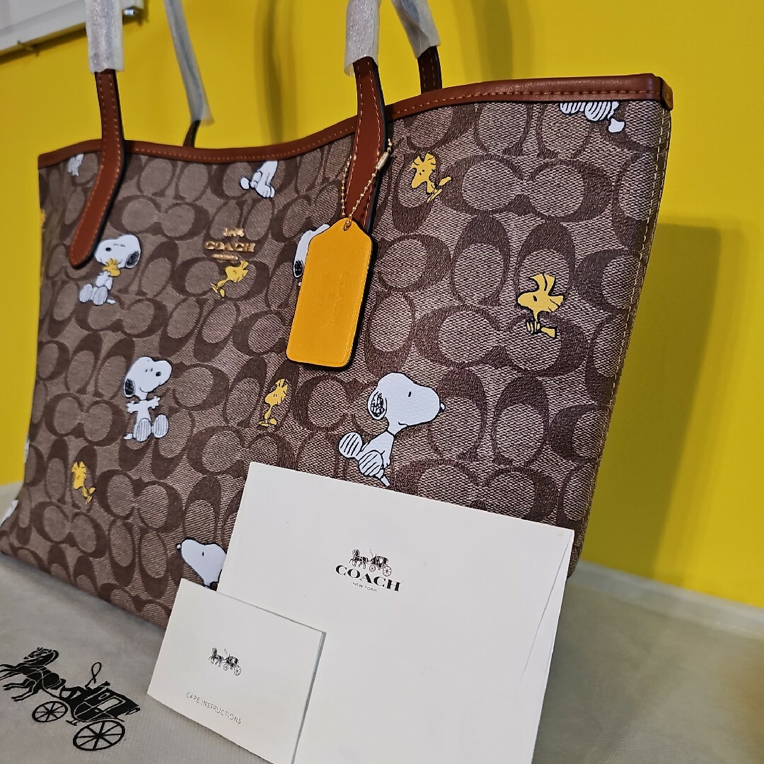 COACH - コーチ スヌーピー トートバッグ COACH 新作 ウッドストック