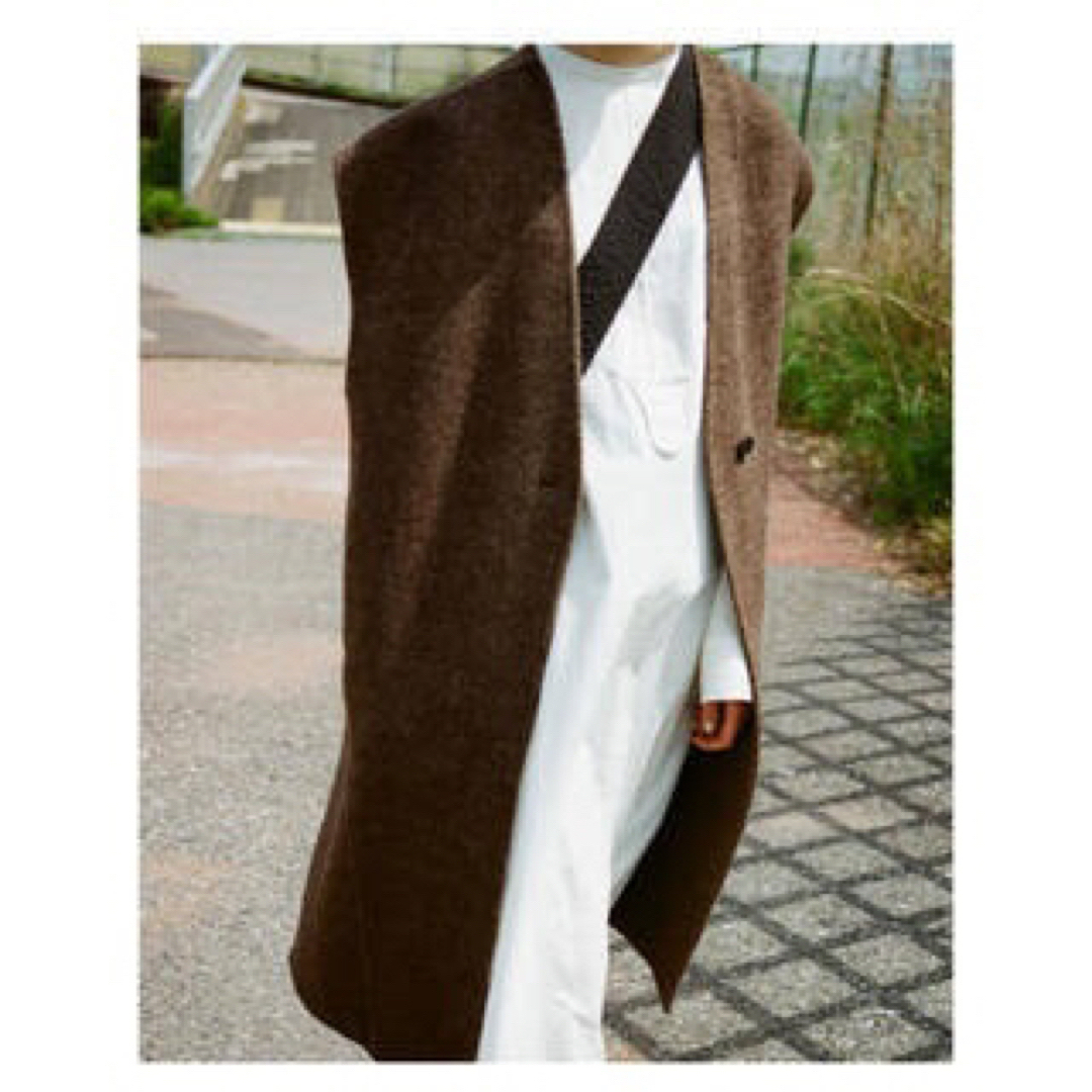 ロングベストtodayful   Wool Rever Vest