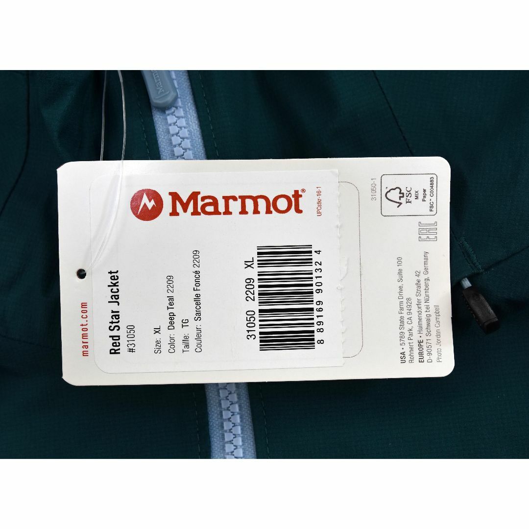 MARMOT(マーモット)のMarmot Red Star ジャケット size:XL ディープ テアル メンズのジャケット/アウター(ナイロンジャケット)の商品写真