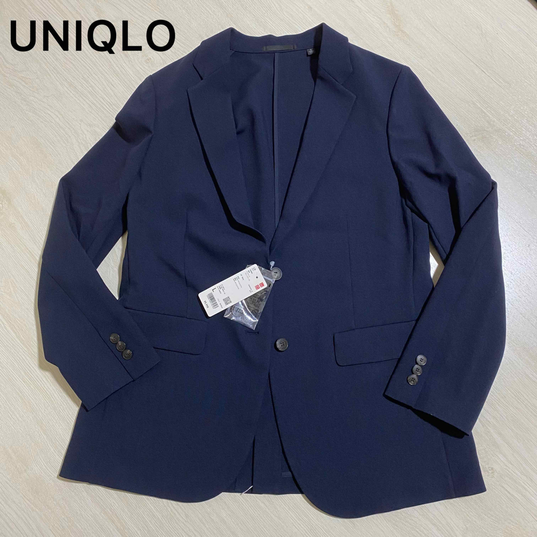 UNIQLO(ユニクロ)のゆあ様専用新品❣️UNIQLO 紺ブレ テーラードジャケット レディースのジャケット/アウター(テーラードジャケット)の商品写真