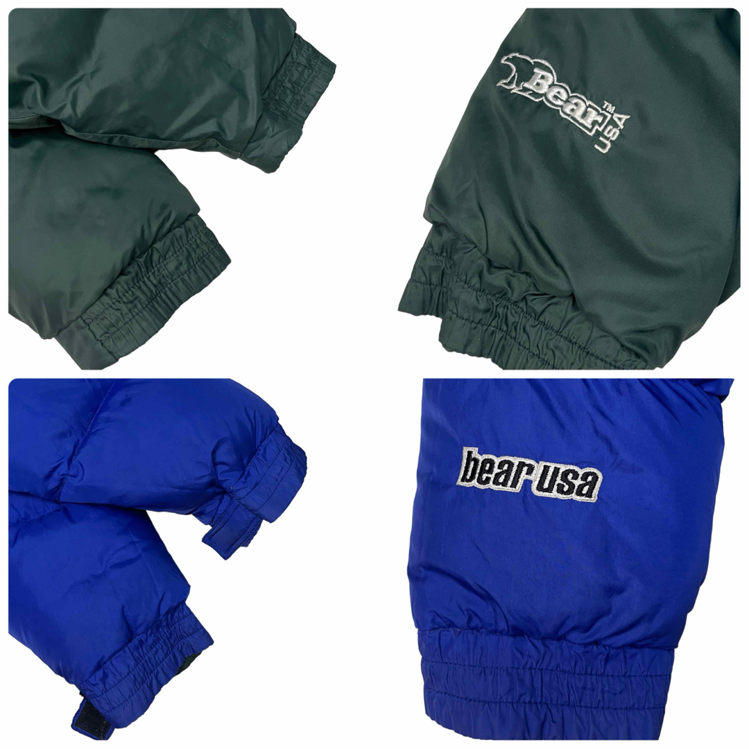 Bear USA(ベアー)のBear ベアー　ダウンジャケット リバーシブル　肉厚　ブルー　グリーン　M メンズのジャケット/アウター(ダウンジャケット)の商品写真