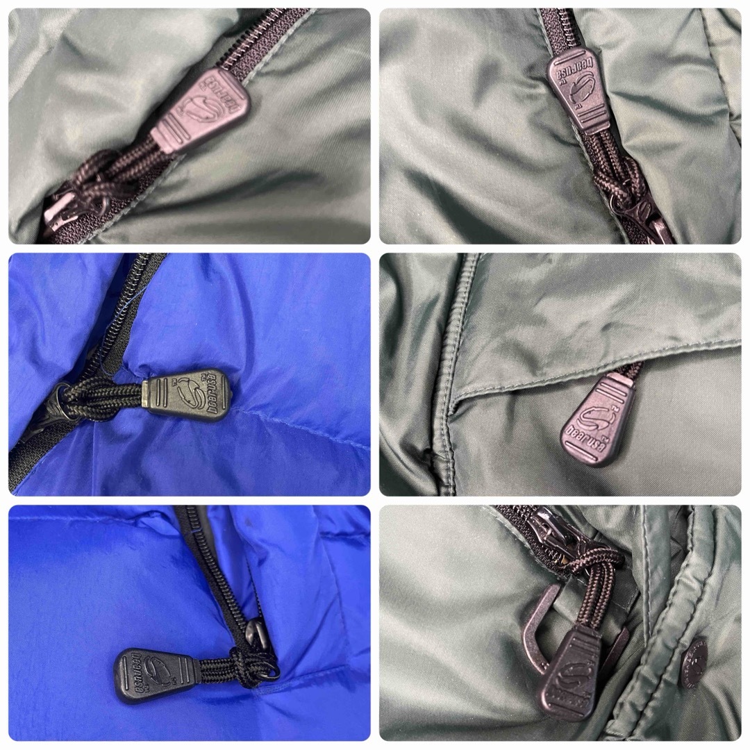 Bear USA(ベアー)のBear ベアー　ダウンジャケット リバーシブル　肉厚　ブルー　グリーン　M メンズのジャケット/アウター(ダウンジャケット)の商品写真