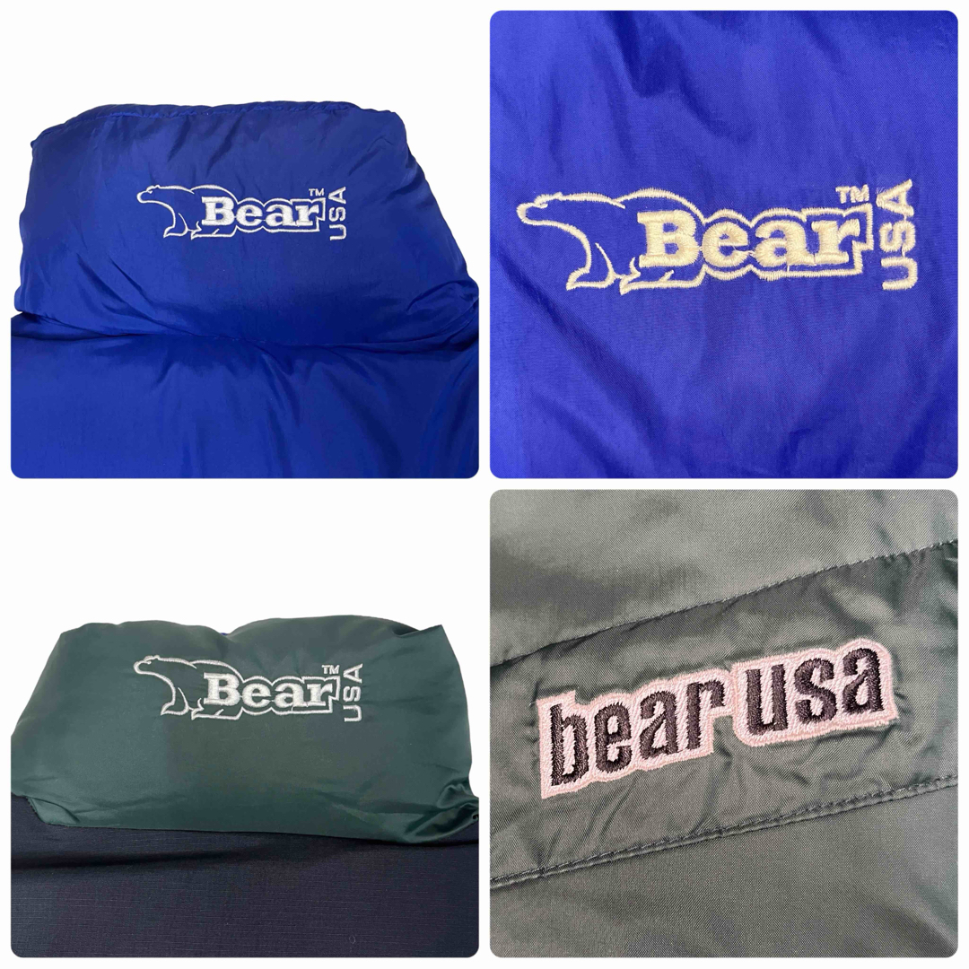 Bear USA(ベアー)のBear ベアー　ダウンジャケット リバーシブル　肉厚　ブルー　グリーン　M メンズのジャケット/アウター(ダウンジャケット)の商品写真