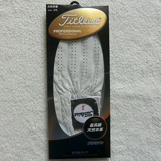 タイトリスト(Titleist)のタイトリスト プロフェッショナル ゴルフグローブ ホワイト 25サイズ 天然羊革(その他)