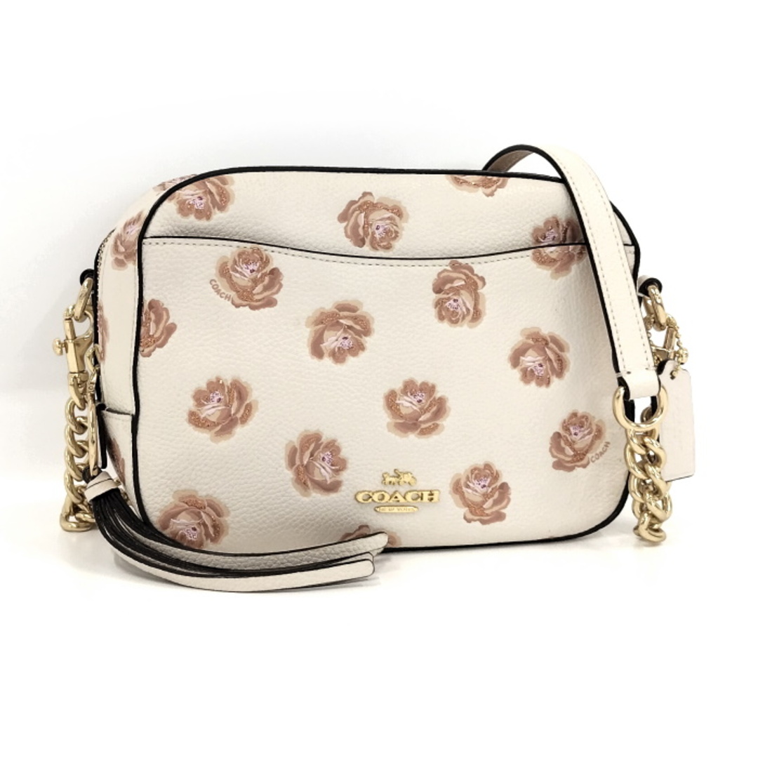 COACH(コーチ)のCOACH ショルダーバッグ ローズプリント 花柄 レザー アイボリー系 レディースのバッグ(ショルダーバッグ)の商品写真