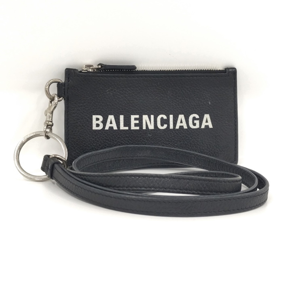 BALENCIAGA CASH CARD CASE ON KEYRINGブラック素材ライン