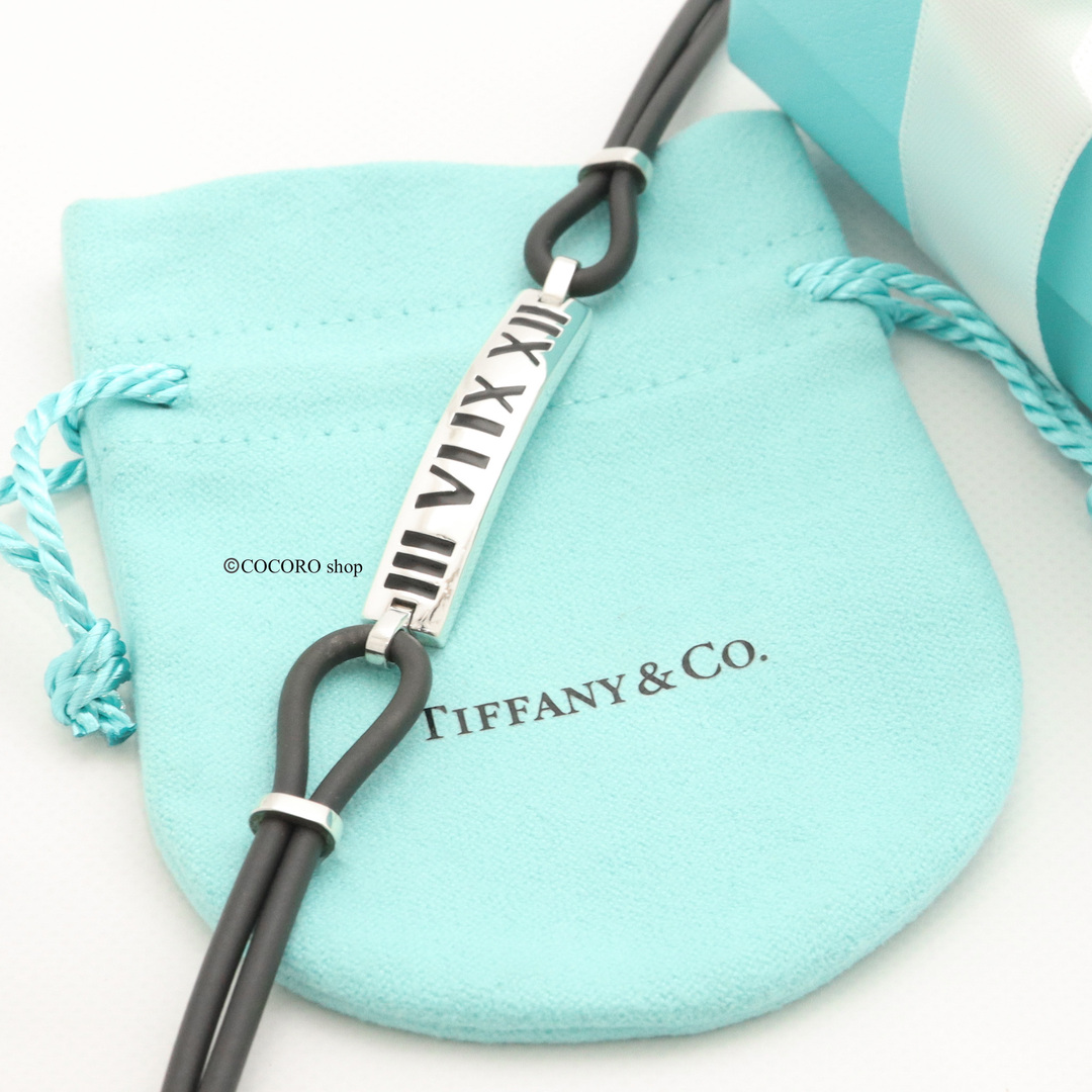 【美品】TIFFANY&Co. アトラス ニューメリック ラバー ブレスレット