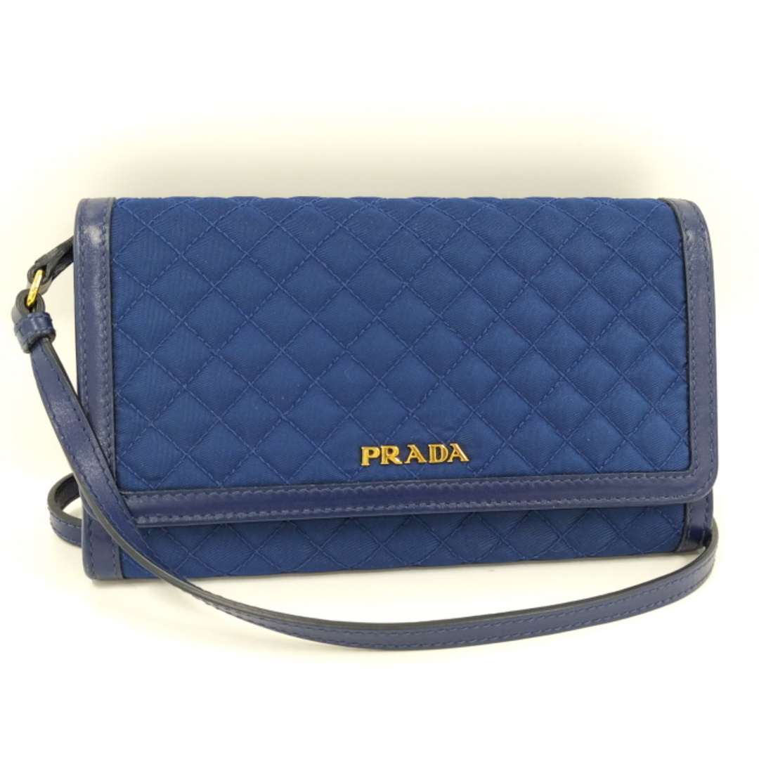 PRADA(プラダ)のPRADA ショルダー ウォレット ナイロン ブルー 1M1437 レディースのファッション小物(財布)の商品写真