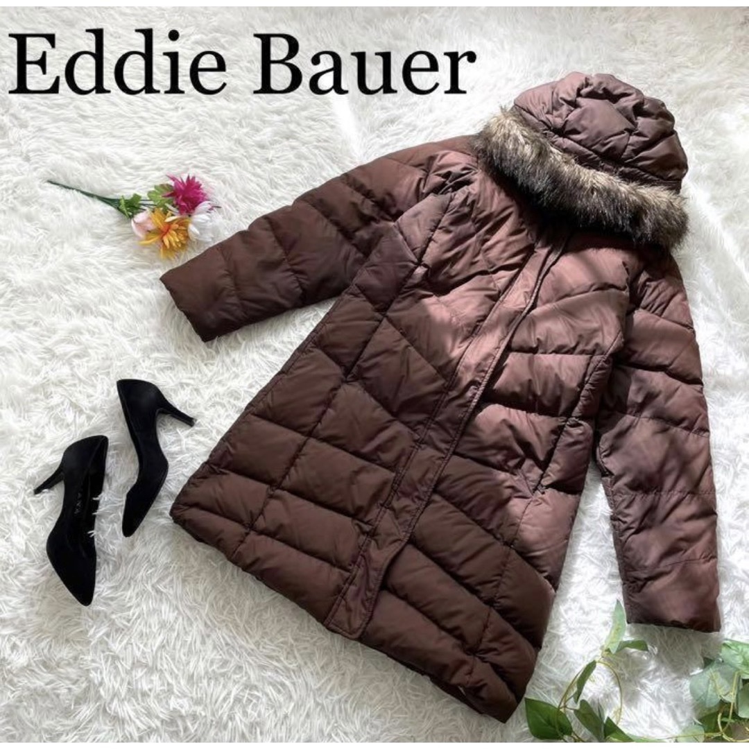 Eddie Bauer - 極美品♪エディバウアー/ダウンAラインコート☆フード