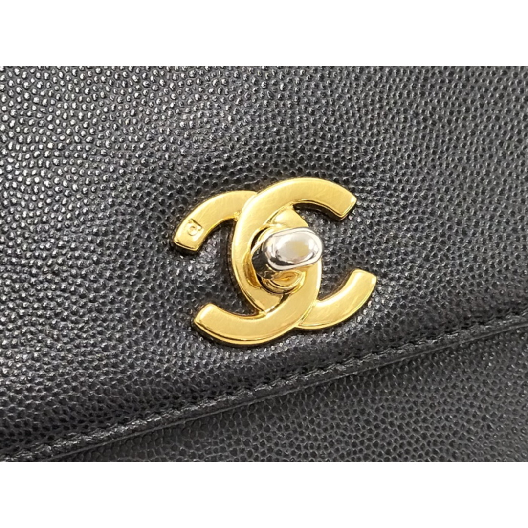 CHANEL ショルダーバッグ レザー ブラック