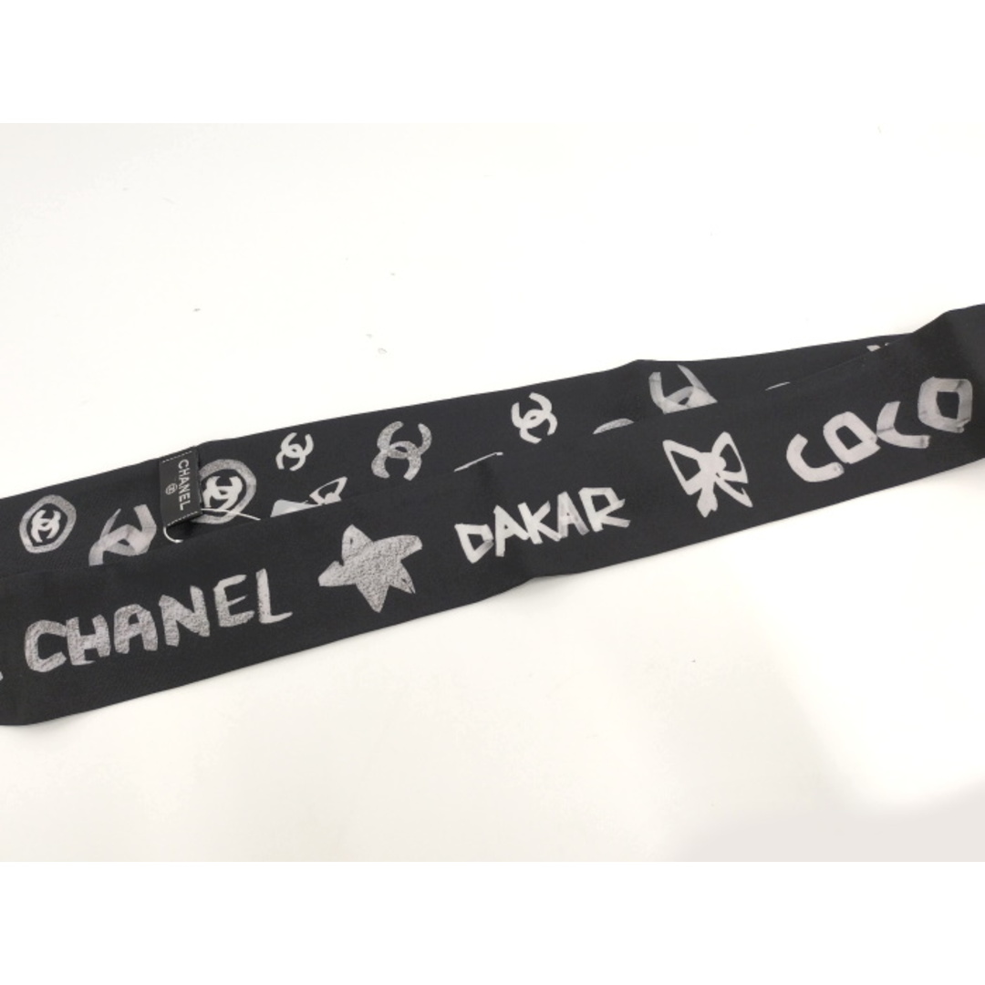 CHANEL - CHANEL スカーフ リボン シルク ブラックの通販 by CHANEL - CHANEL スカーフ リボン シルク ブラックの通販 by