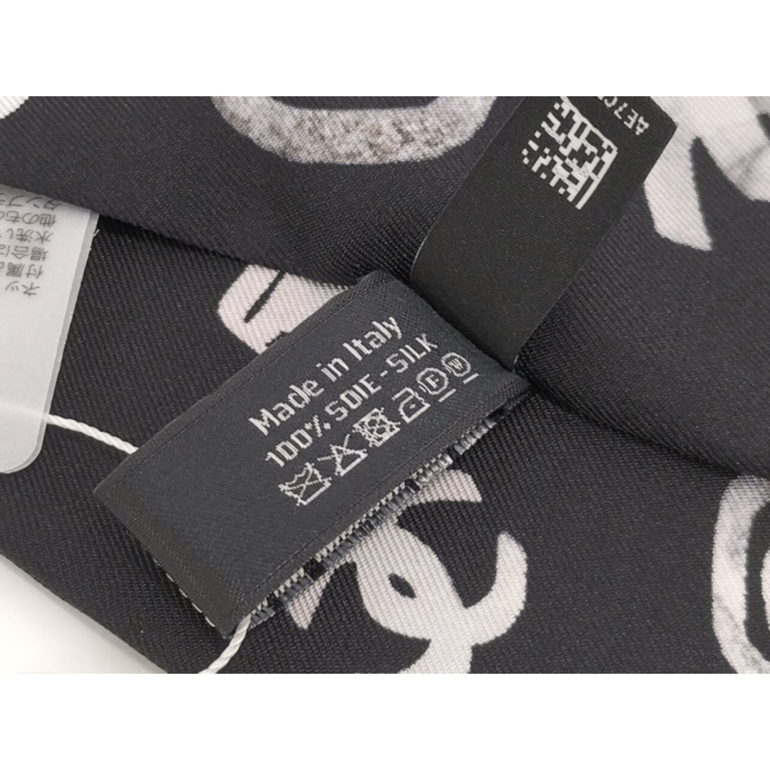 CHANEL(シャネル)のCHANEL スカーフ リボン シルク ブラック レディースのファッション小物(バンダナ/スカーフ)の商品写真