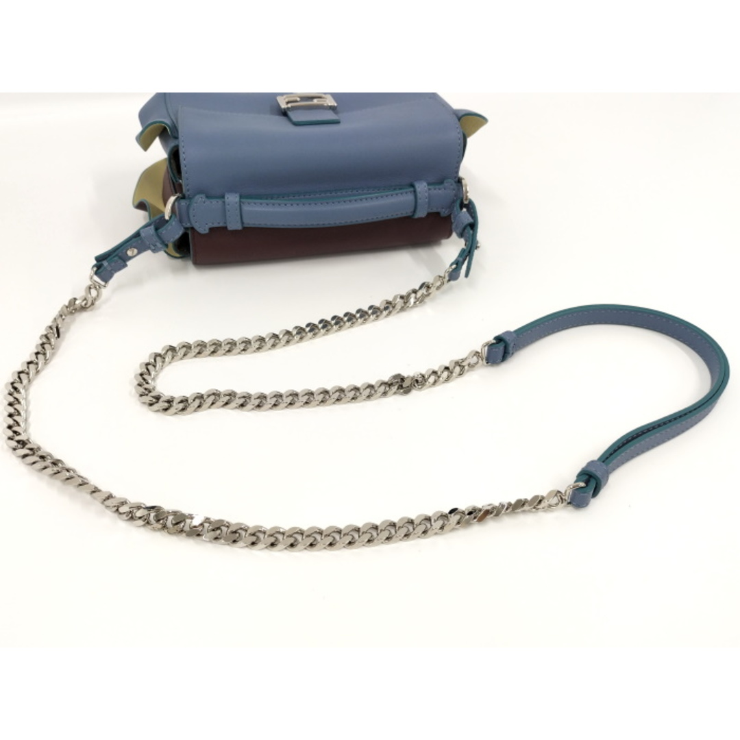 FENDI - FENDI ダブルマイクロバケット チェーンショルダー FENDI - FENDI ダブルマイクロバケット チェーンショルダー