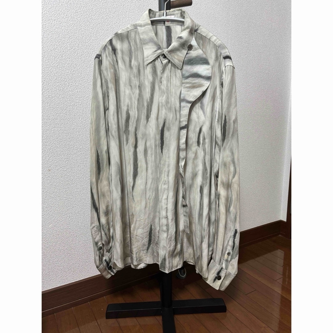 MASU FUR PRINT SILK SHIRTS(WHITE)