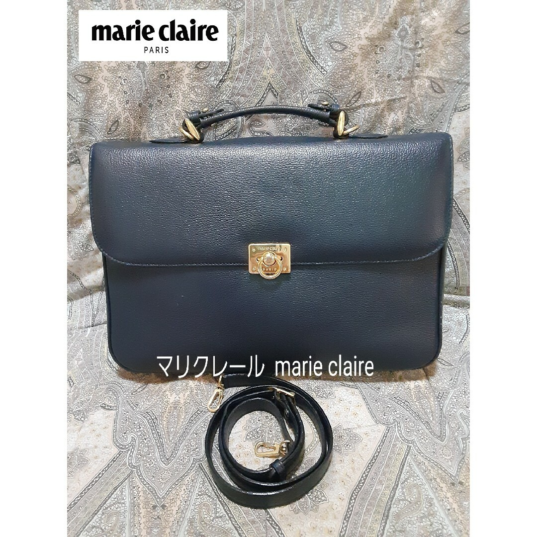marie claire 2way/オールレザー/斜め掛けショルダーバッグ