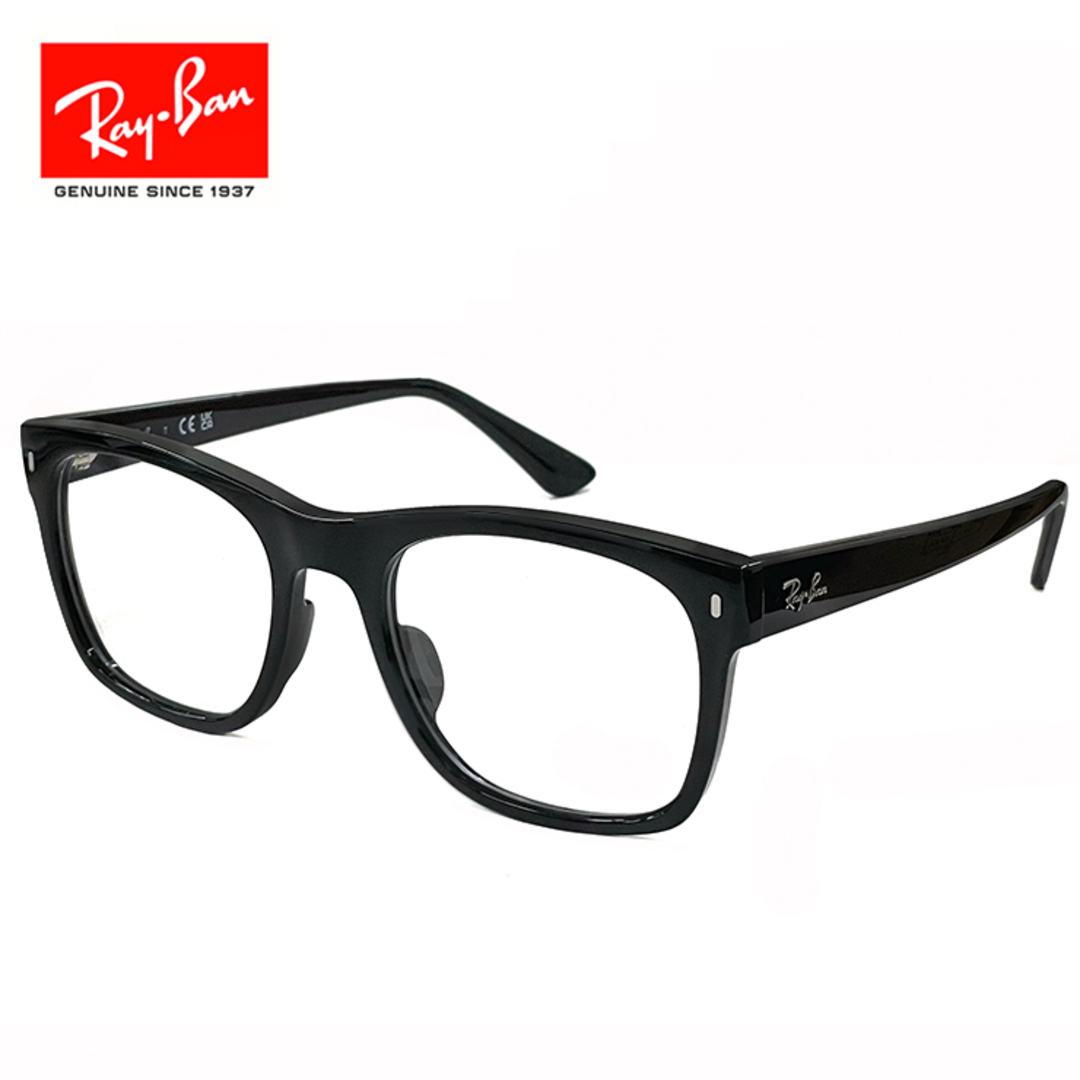 Ray-Ban(レイバン)の【新品】 大きめ レイバン メガネ 眼鏡 rx7228f 2000 55mm Ray-Ban 眼鏡 メンズ rb7228f スクエア ウェリントン 型 Lサイズ 大きい サイズ ビックフレーム 幅広 幅 広い ワイド フレーム めがね 黒ぶち メンズのファッション小物(サングラス/メガネ)の商品写真