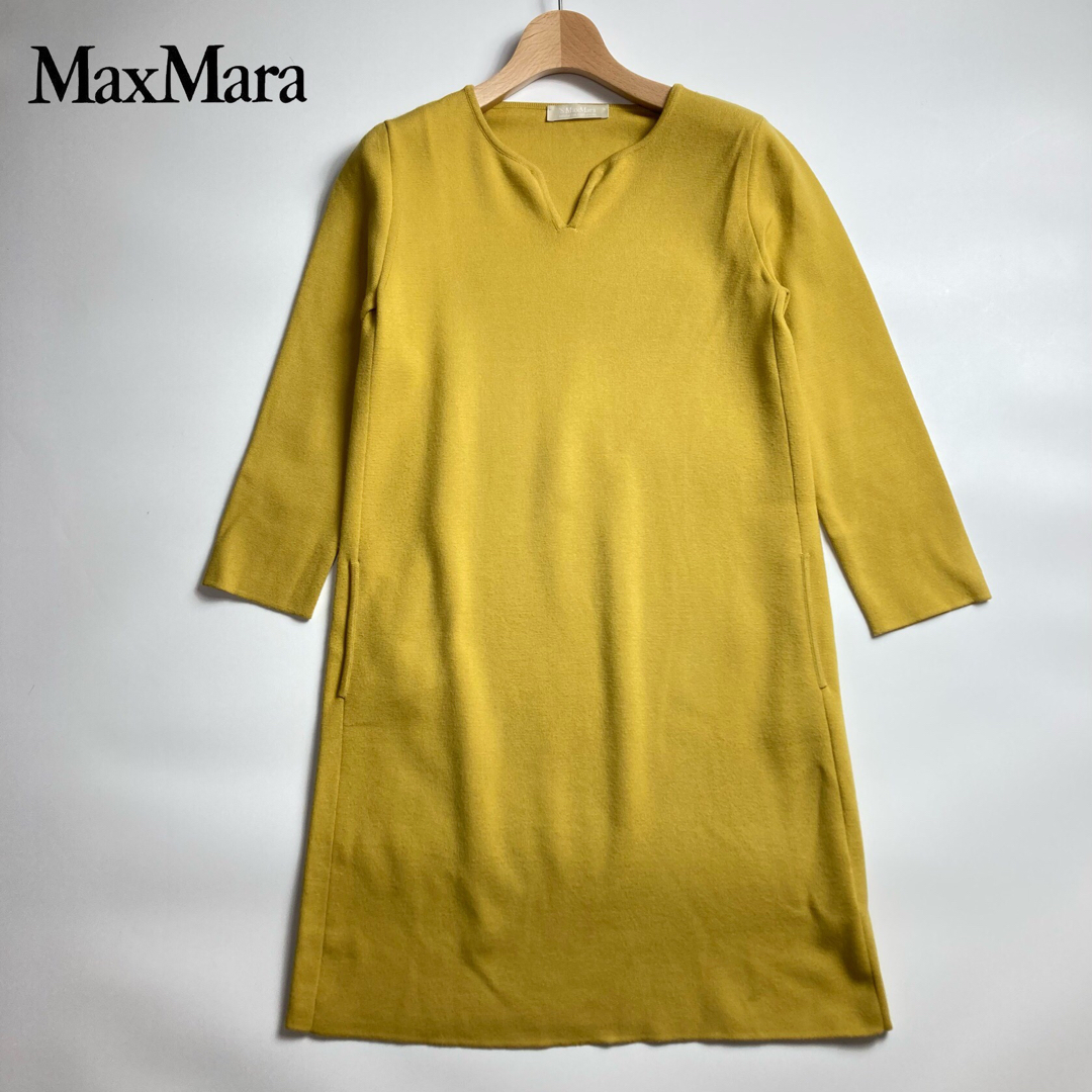 MaxMara マックスマーラ　ニット　ワンピース  イエロー　カットソー