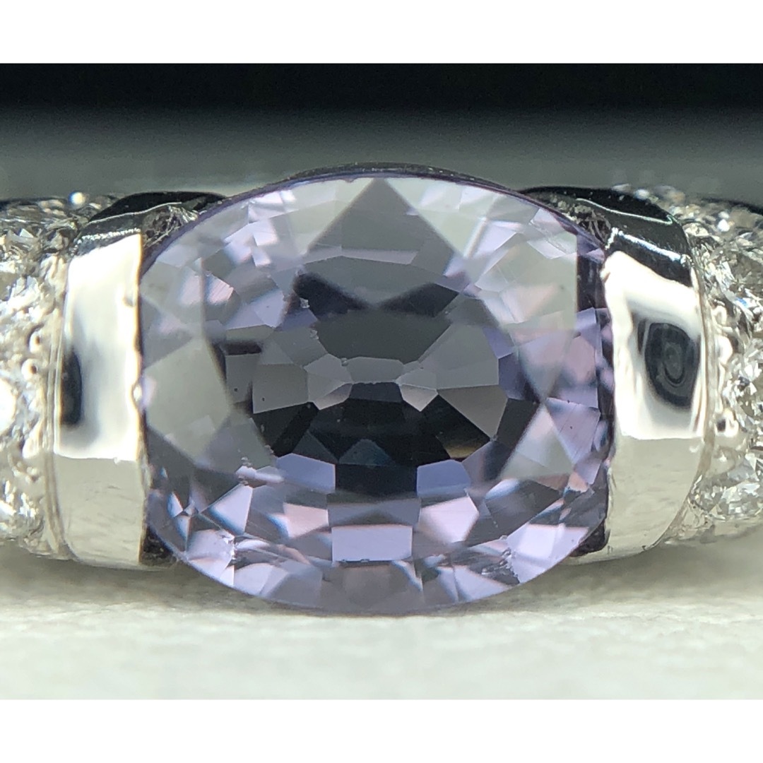 ベキリーブルー　カラーチェンジガーネット　ダイヤモンドpt900リング レディースのアクセサリー(リング(指輪))の商品写真