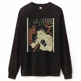 山本KID徳郁 ロンＴ rap hiphop music(Tシャツ/カットソー(七分/長袖))