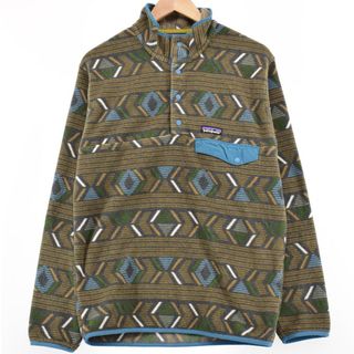 パタゴニア(patagonia)の古着 17年製 パタゴニア Patagonia 総柄 SYNCHILLA シンチラ スナップT 254550 フリースプルオーバー メンズS ヴィンテージ /eaa379330(その他)