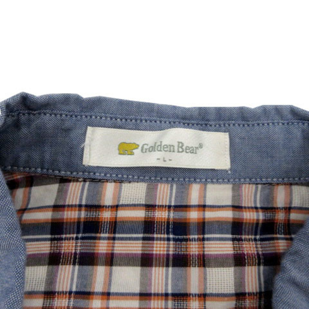 Golden Bear(ゴールデンベア)のゴールデンベア シャツ チェック べージュ オレンジ 紺 マルチカラー L レディースのトップス(シャツ/ブラウス(長袖/七分))の商品写真