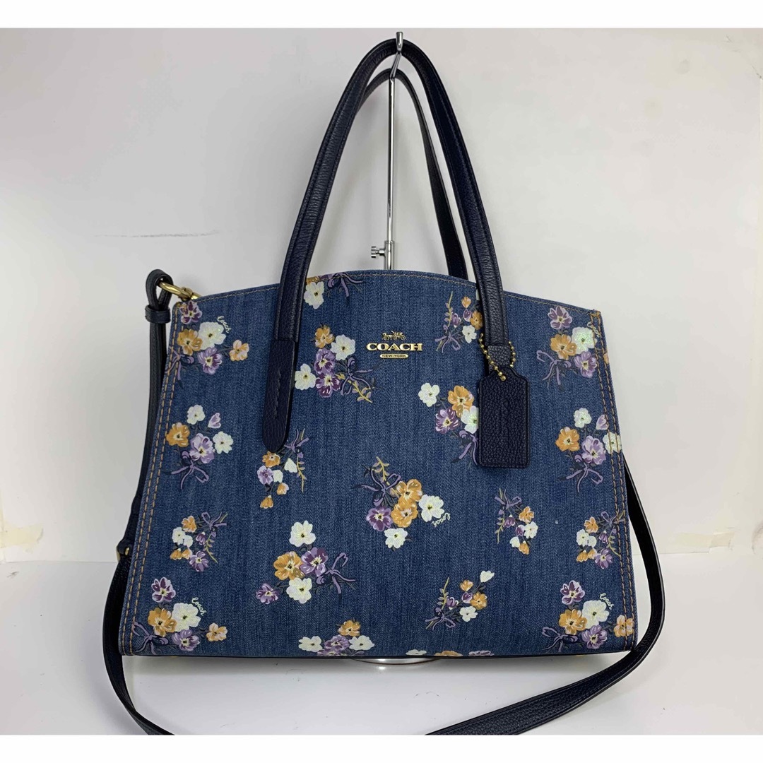 美品★ コーチ COACH デニム 2Way ショルダーバッグ トートバッグ