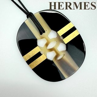 エルメス(Hermes)のエルメス ネックレス カザックペンダント ラージ バッファローホーン ラッカー(ネックレス)