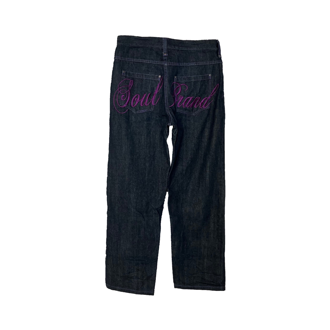 SOUL BRAND purple stitch denim 1