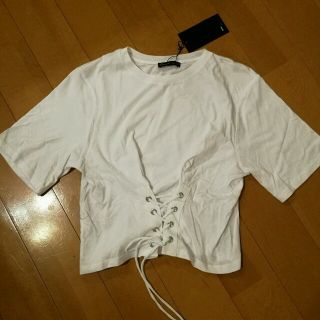 ザラ(ZARA)のザラ新作 コルセットデザインTシャツ(Tシャツ(半袖/袖なし))