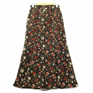 マウジー(moussy)のマウジー VINTAGE FLOWER SKIRT 裾フレア スカート 1(ロングスカート)