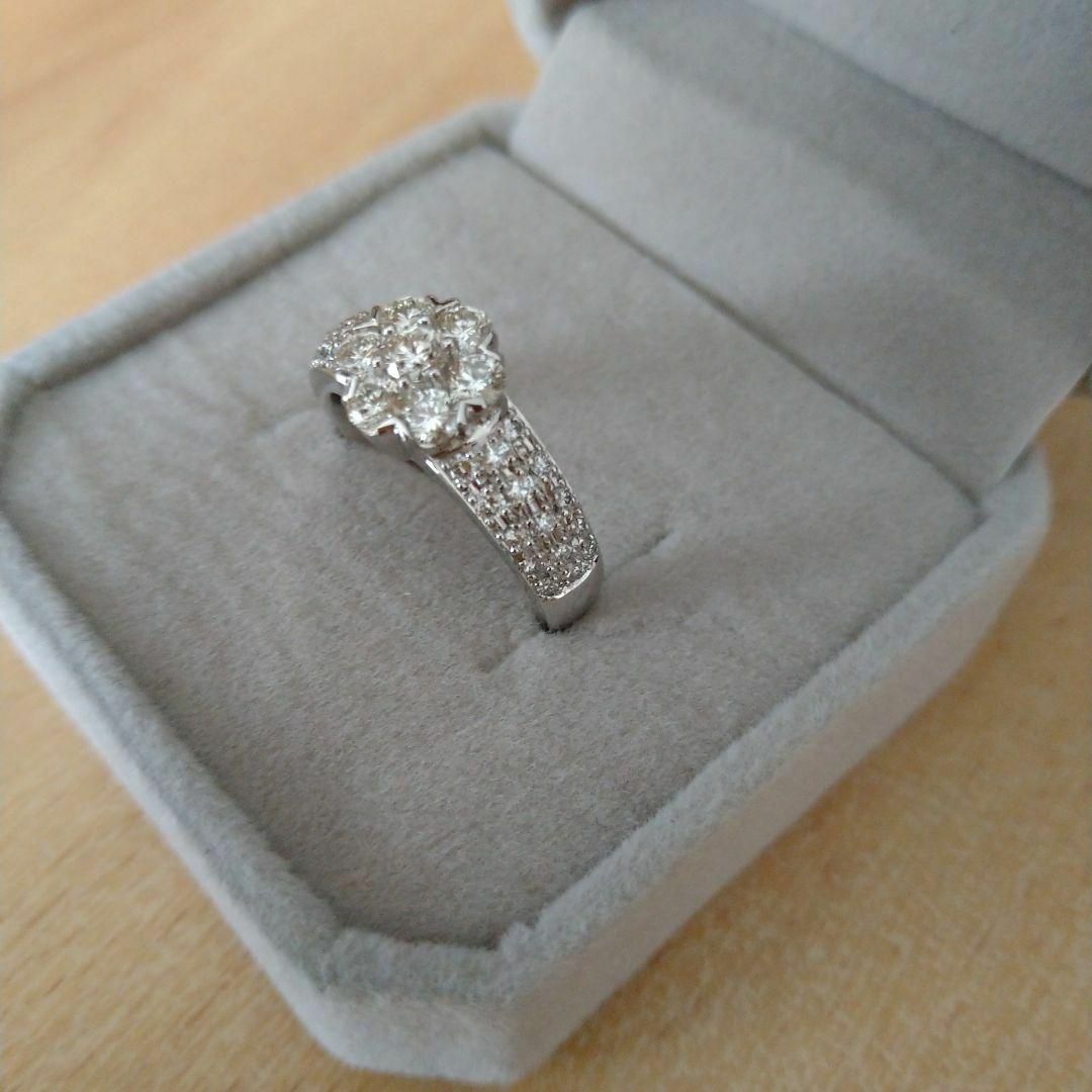 プラチナ900　ダイヤモンドリング　1カラット　　約11号 レディースのアクセサリー(リング(指輪))の商品写真