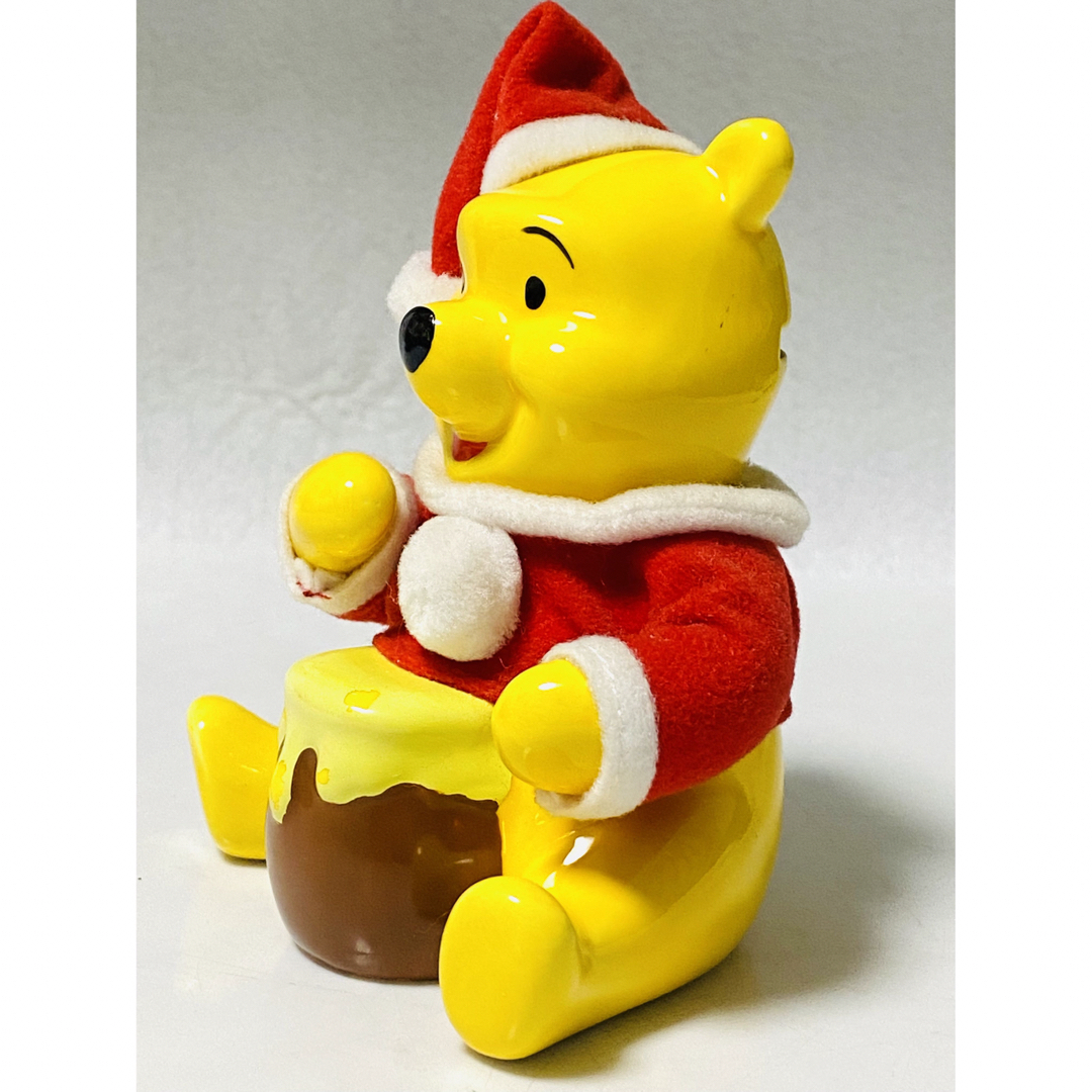 【 美品 】Disney 陶器製プーさん貯金箱 & ガラス製キャンドルホルダー
