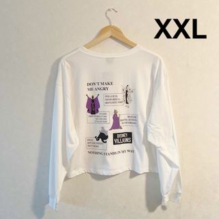 ジーユー(GU)のGU×ディズニー レディース ロングスリーブT(長袖) ヴィランズ XXLサイズ(Tシャツ(長袖/七分))