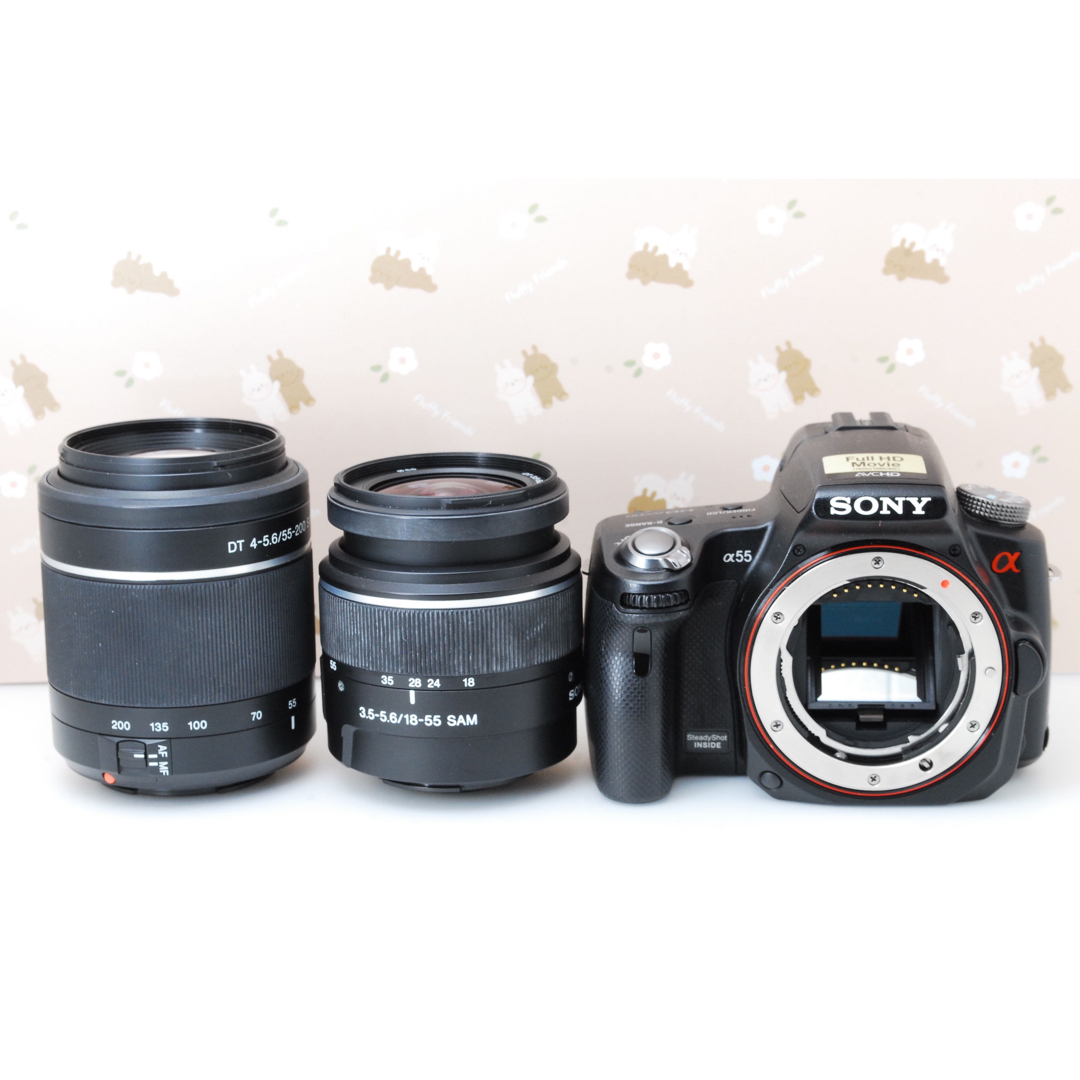 運動会や旅行に❤️SONY α55❤️ダブルズームキット♪自撮り&スマホ