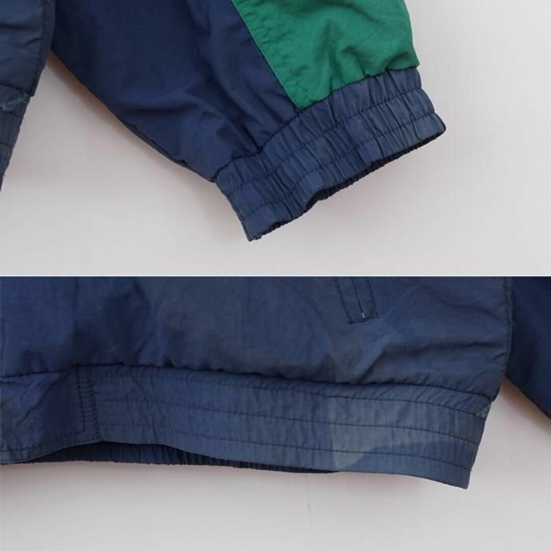adidas アディダス ナイロンジャケット XL 緑 紺 赤 トレフォイル刺繍