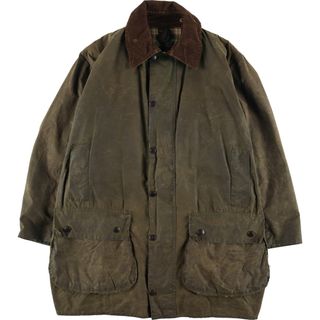 バーブァー(Barbour)の古着 90年代 バブアー Barbour BORDER ボーダー 旧3ワラント ワックスコットン オイルドジャケット 英国製 C42 メンズL ヴィンテージ /eaa378759(その他)