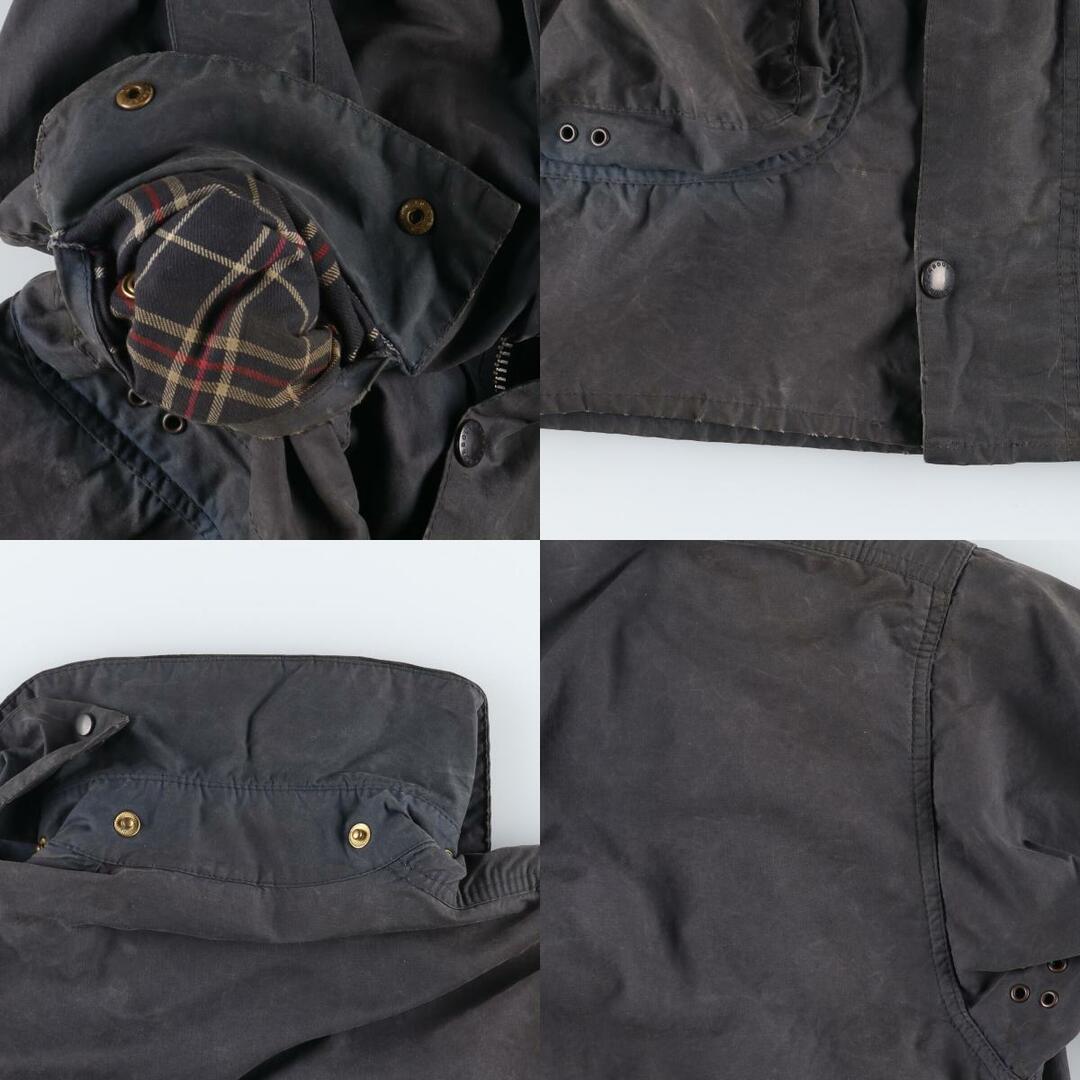 80年代 バブアー Barbour BORDER ボーダー 旧3ワラント ワックスコットン オイルドジャケット 英国製 C36 メンズS ヴィンテージ /eaa378767 8