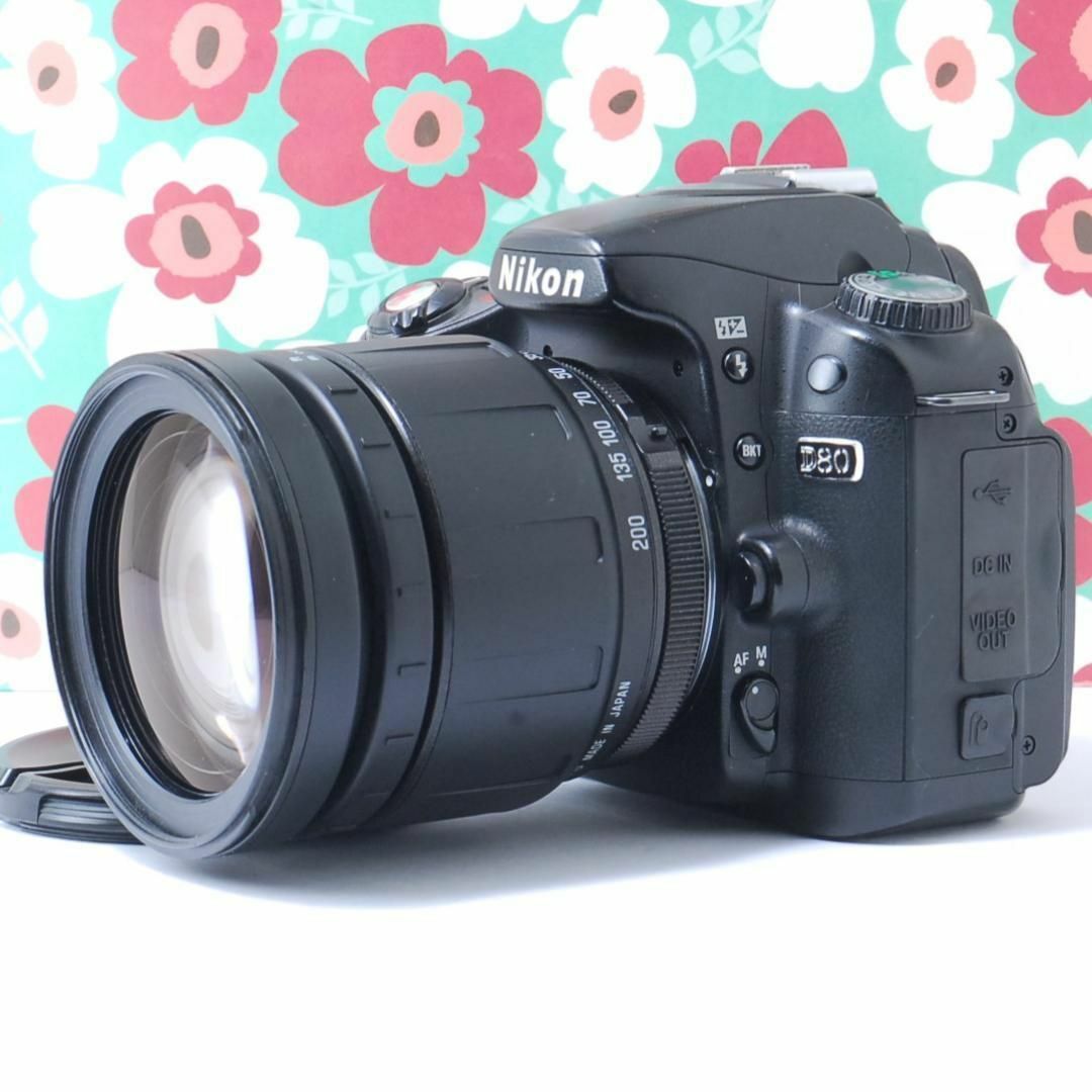 バッテリー❤近く~遠くまで撮影高倍率ズームレンズ❤️Nikon D80❤️スマホ転送❤