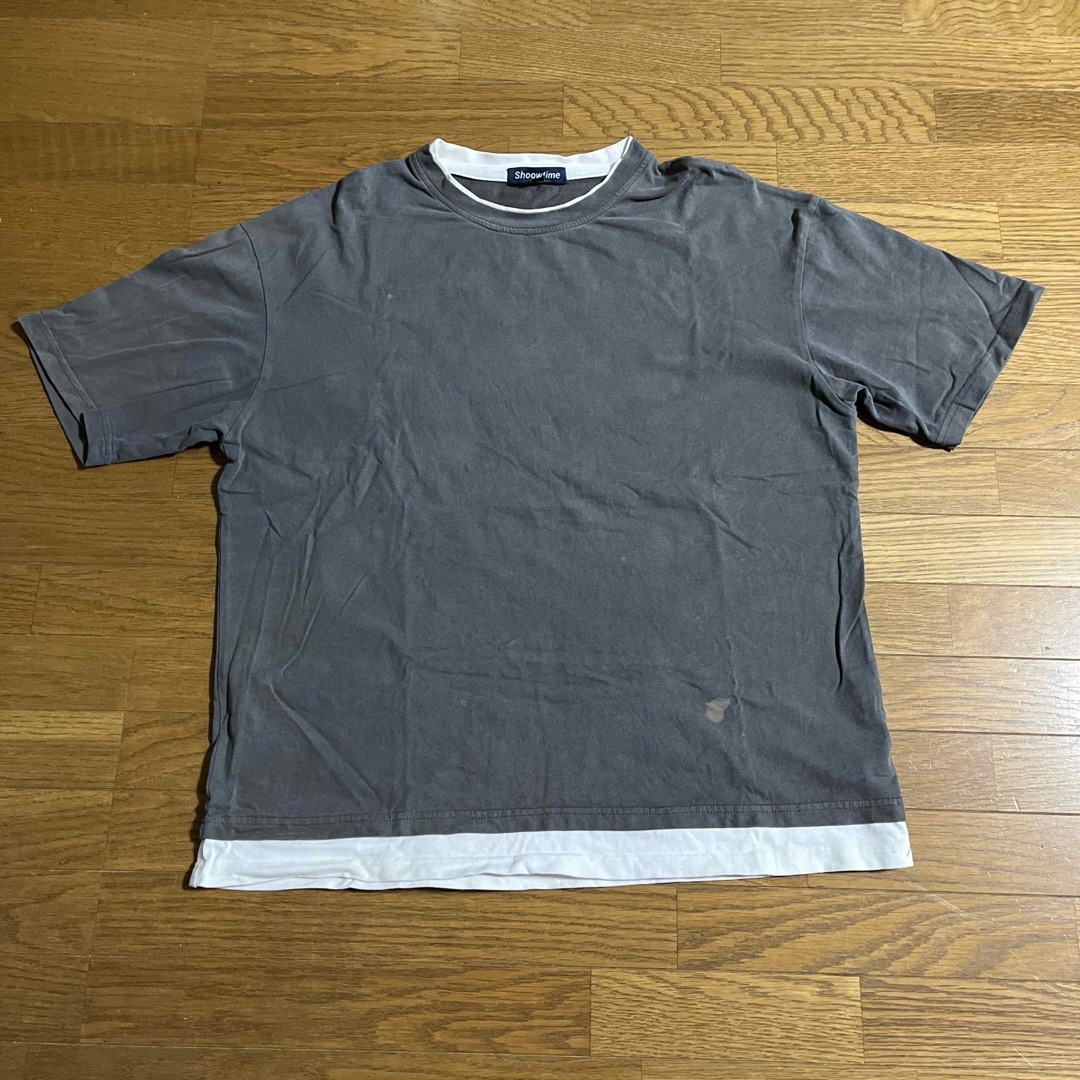 ２枚仕立て風ビッグTシャツ メンズのトップス(Tシャツ/カットソー(半袖/袖なし))の商品写真