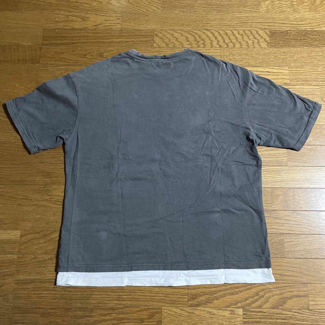 ２枚仕立て風ビッグTシャツ メンズのトップス(Tシャツ/カットソー(半袖/袖なし))の商品写真