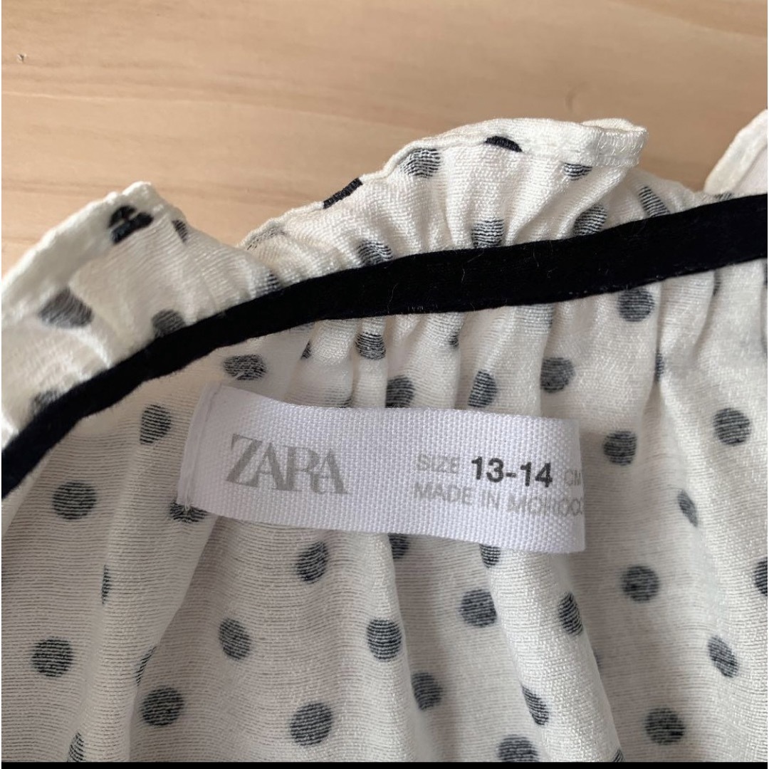 ZARA KIDS(ザラキッズ)のZARA kids ドットブラウス　セレモニー　オフィスカジュアル レディースのトップス(シャツ/ブラウス(長袖/七分))の商品写真