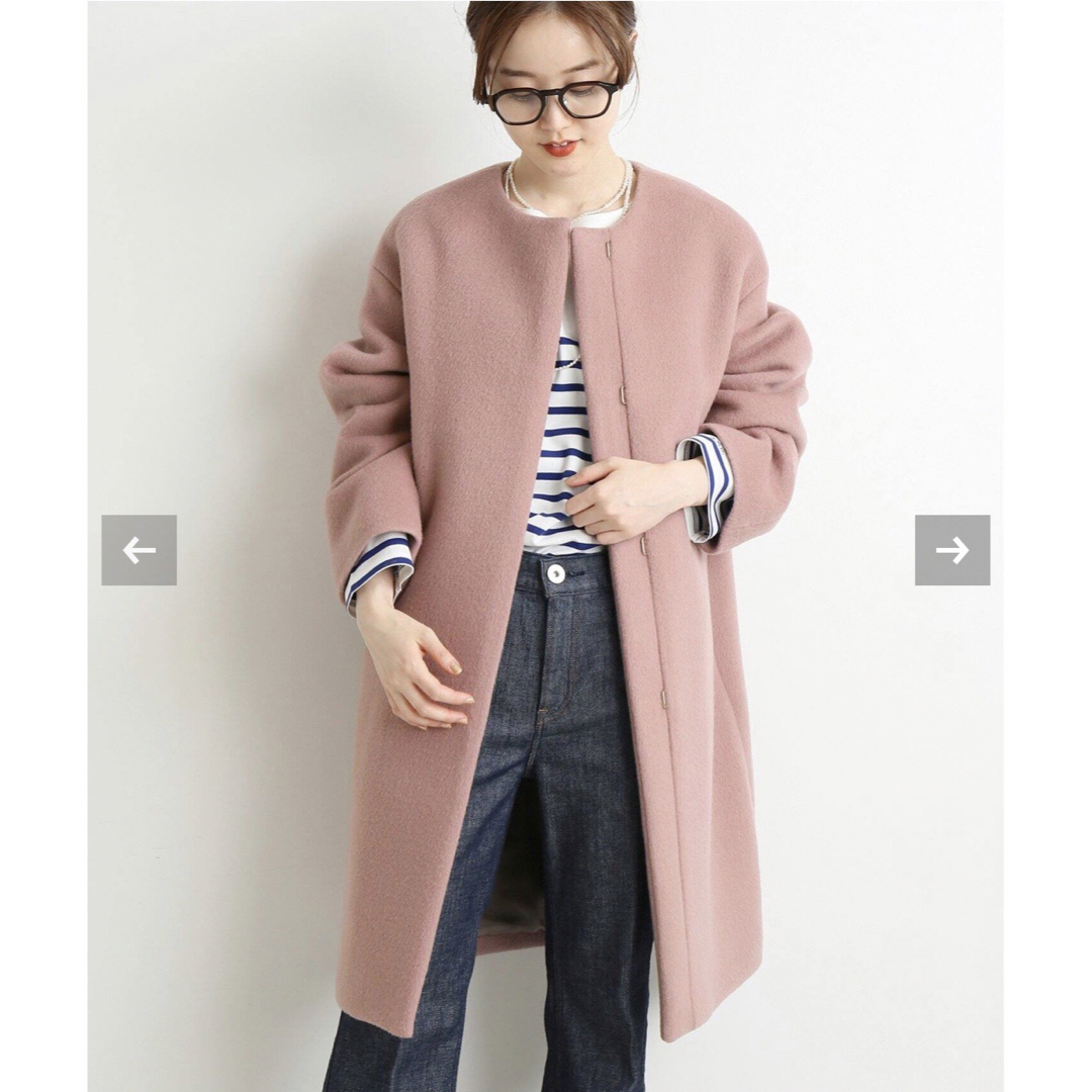 IENA - 【新品】IENA ラムウールノーカラーコート◇の通販 by 衣替え中