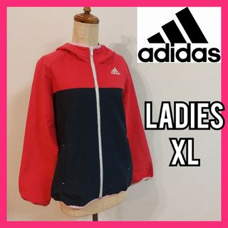 アディダス(adidas)の【adidas】アディダス フルジップナイロンパーカー レディースＸＬ(ウェア)