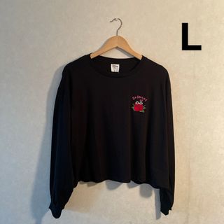 ジーユー(GU)のGU×ディズニー レディース ロングスリーブT ミッキー・ミニー  Lサイズ(Tシャツ(長袖/七分))