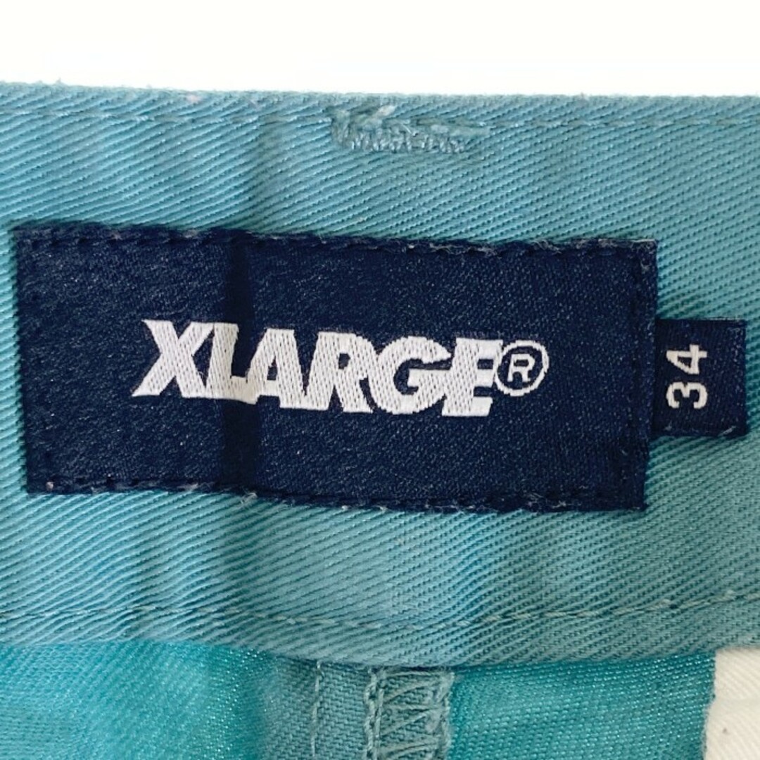 XLARGE(エクストララージ)の★X-LARGE エクストララージ PAINTED WORK PANTS ペイント ワークパンツ グリーン size34 メンズのパンツ(その他)の商品写真