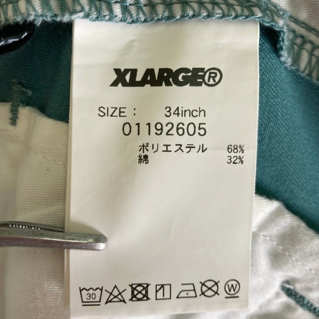 XLARGE(エクストララージ)の★X-LARGE エクストララージ PAINTED WORK PANTS ペイント ワークパンツ グリーン size34 メンズのパンツ(その他)の商品写真